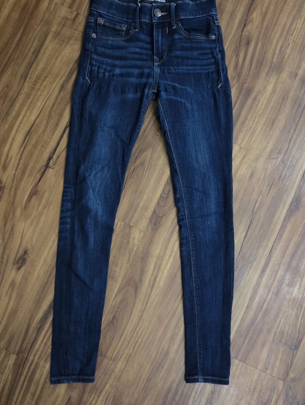 Express Mid Rise Jean Leggings Size 00R Dark Wash